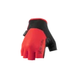 CUBE Natural Fit rövid ujjú kerékpáros kesztyű - piros/fekete
