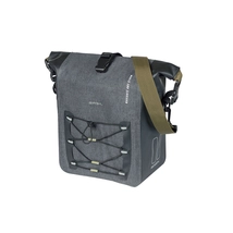 BASIL Navigator Storm M egyoldalas kerékpáros táska, Hook ON, 12-15 L - fekete