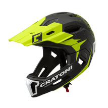 CRATONI C-Maniac 2.0 MX fullface kerékpáros sisak - matt fekete/ lime