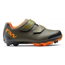 NORTHWAVE MTB Origin Junior gyerek kerékpáros cipő, khaki/ narancs