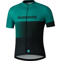 SHIMANO Team kerékpáros rövid ujjú mez - zöld XL