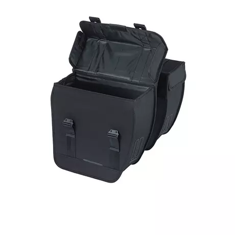 BASIL Tour XL lekerekített dupla kerékpáros csomagtartó táska, 35L - fekete 2