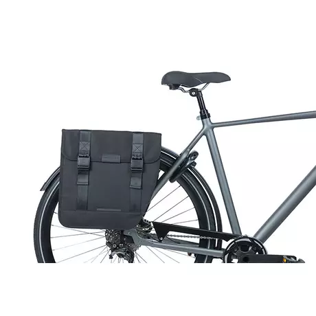 BASIL Tour XL lekerekített dupla kerékpáros csomagtartó táska, 35L - fekete 4