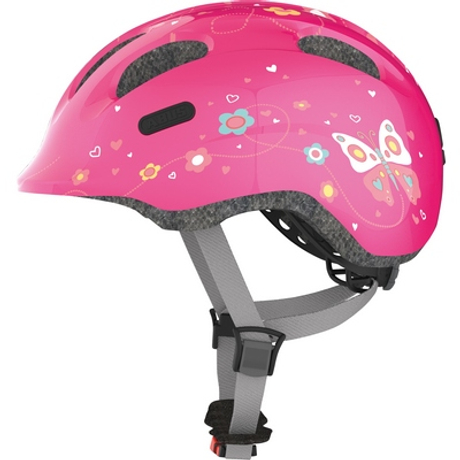 ABUS Smiley 2.0 gyerek kerékpáros sisak - rózsaszín pillangós
