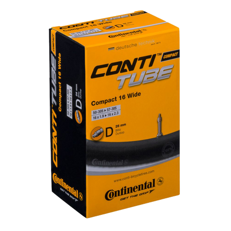 Continental Compact 16&quot; széles kerékpár belső gumi, 26mm Dunlop szeleppel