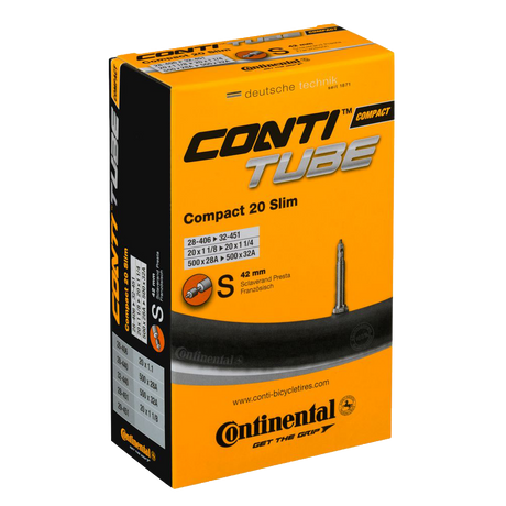 Continental Compact 20&quot; keskeny kerékpár belső gumi,  42mm Presta szeleppel