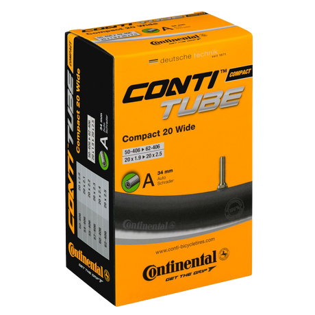 Continental Compact 20&quot; széles kerékpár belső gumi, 34mm autószeleppel