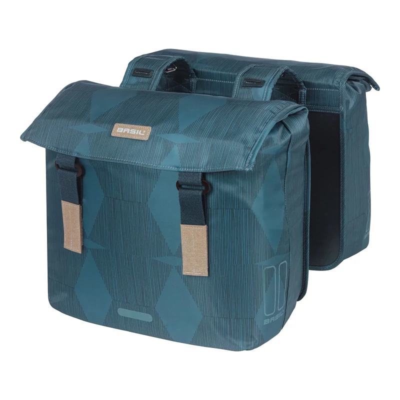 BASIL Elegance Double kerékpár oldaltáska - kék