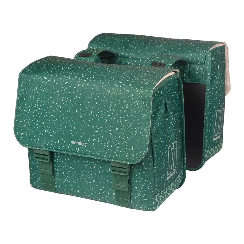 BASIL Flair Double kerékpár oldaltáska - zöld