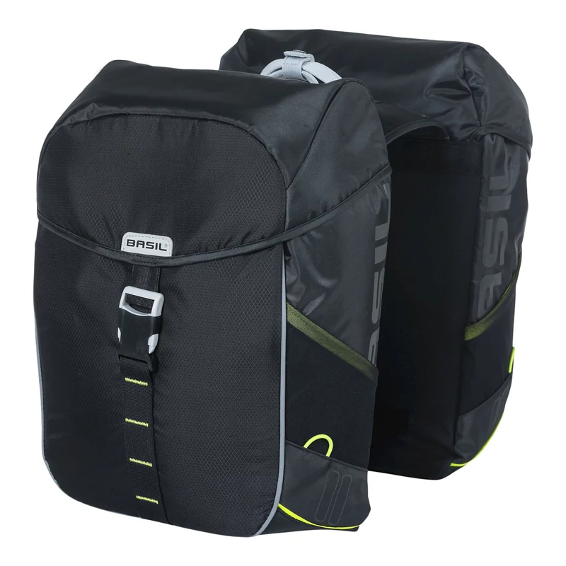 BASIL Miles Double kerékpár oldaltáska - fekete
