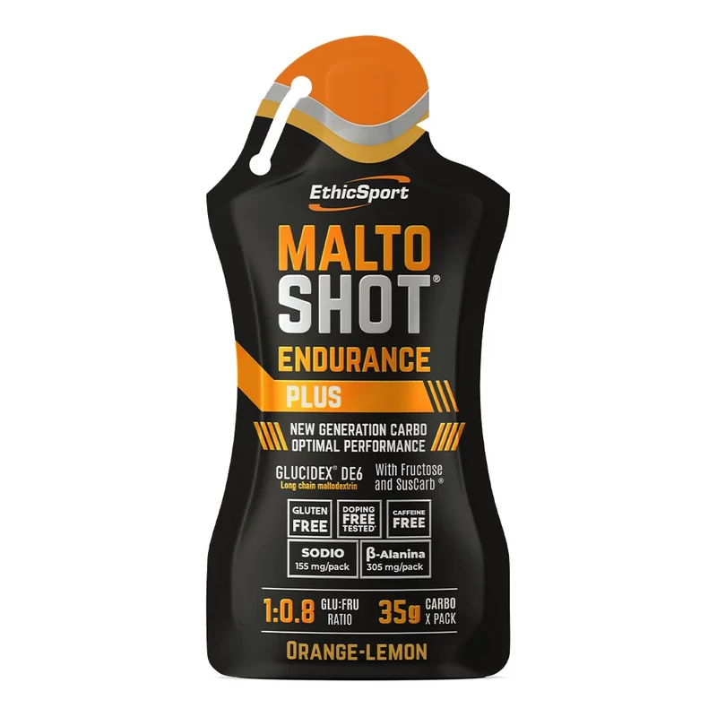 EthicSport Malto Shot Endurance Plus energia gél - narancs-citrom