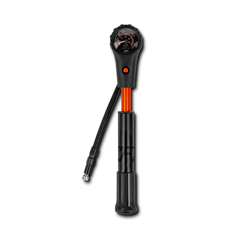 CUBE RFR Shock&amp;amp;Tire kerékpáros minipumpa/ teleszkóp pumpa - fekete/narancs
