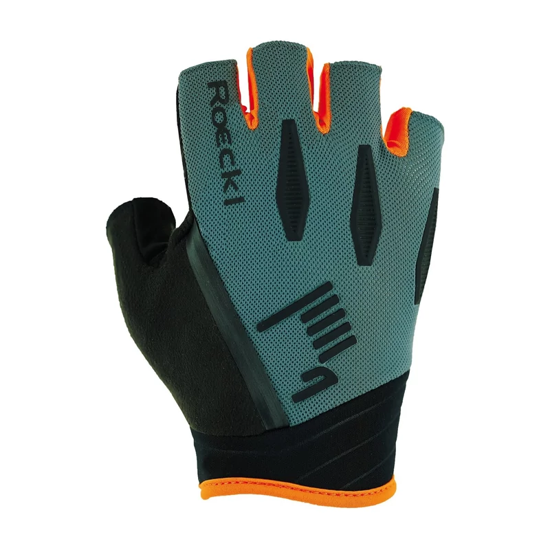 ROECKL Isera rövid ujjú kerékpáros kesztyű - szürke/narancs - 10.0