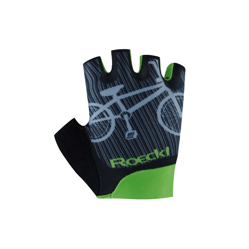 ROECKL Trapani gyerek kerékpáros kesztyű - fekete/zöld