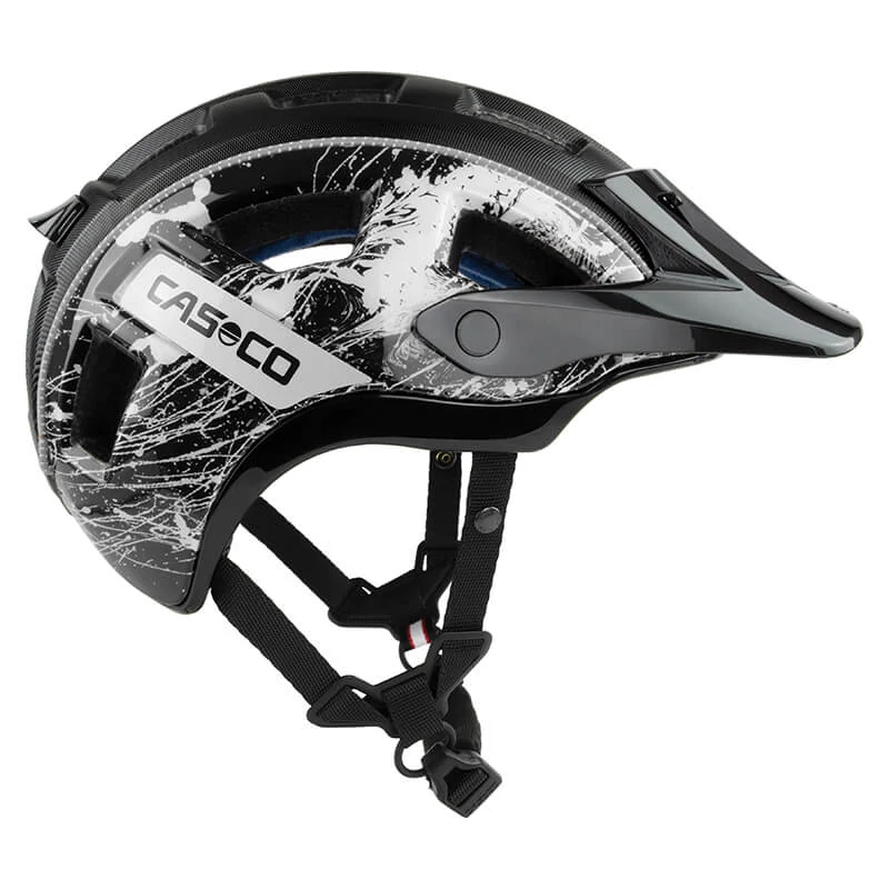 CASCO MTBE 2 kerékpáros sisak - fekete/fehér/ezüst