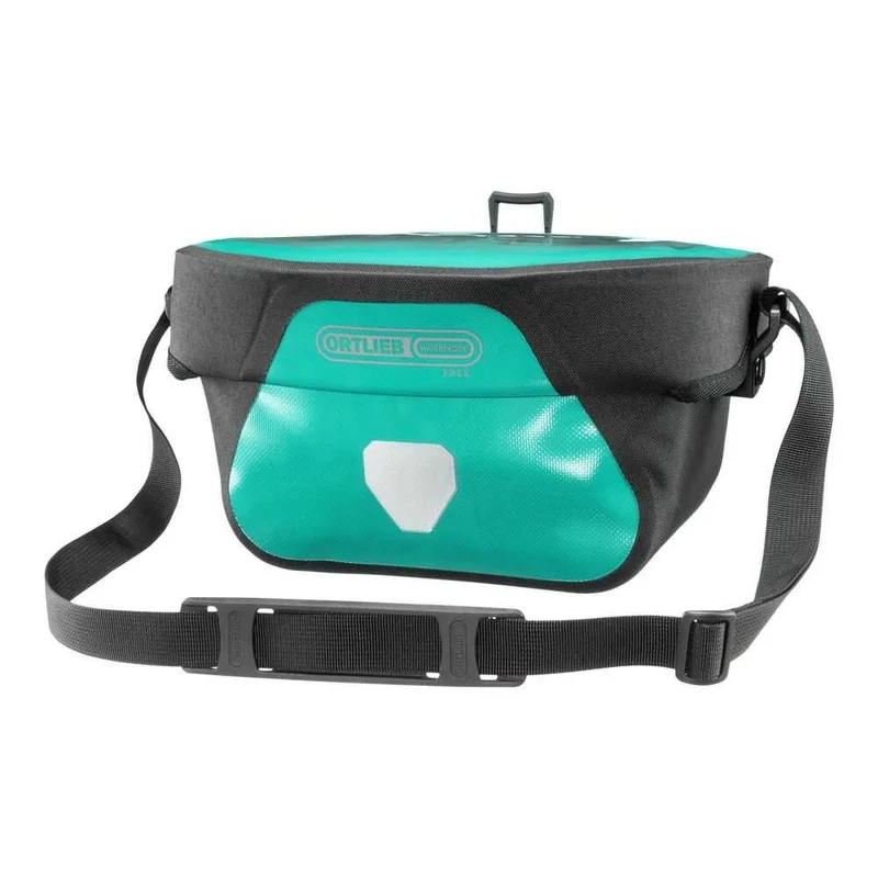 ORTLIEB Ultimate Free vízálló kerékpáros kormánytáska, PVC mentes, 5 L - türkiz