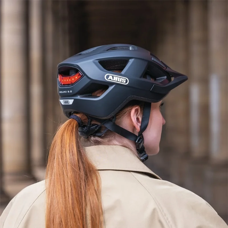 ABUS Aduro 3.0 LED kerékpáros sisak - bársony fekete - S - 7