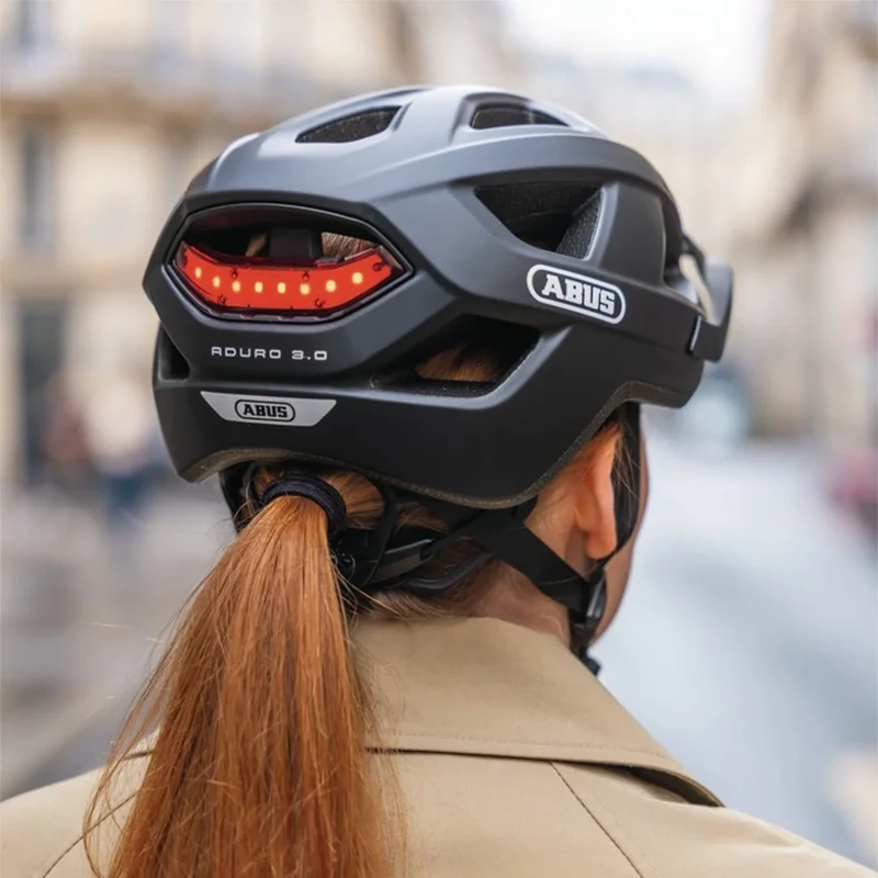 ABUS Aduro 3.0 LED kerékpáros sisak - bársony fekete - S - 8