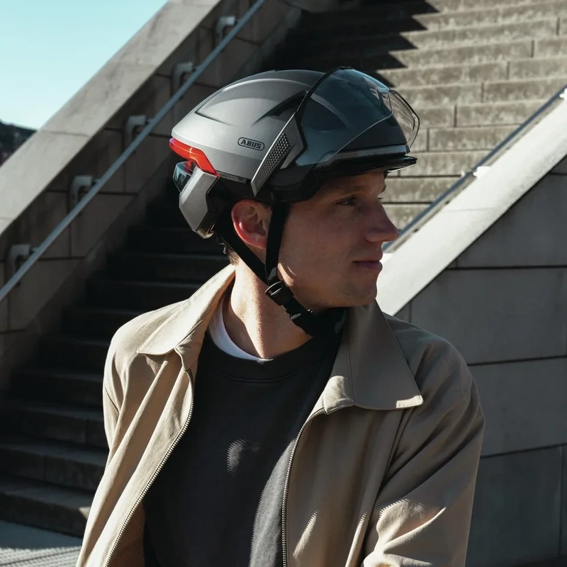 ABUS HYP-E BL.ACE kerékpáros sisak - titánszürke - M - 9