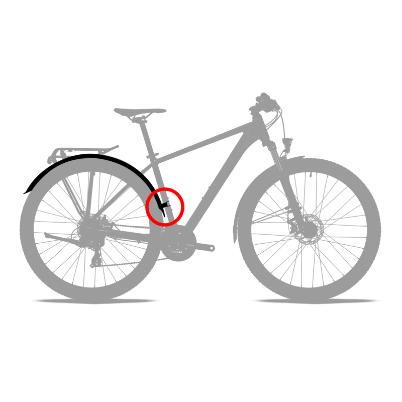 CUBE Acid 29" ST Mount kerékpár sárvédő szett, 65mm - fekete - 2
