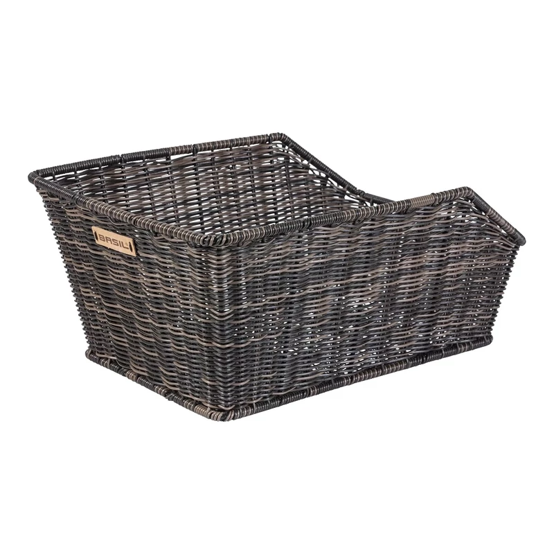 BASIL Cento Rattan Look kerékpár kosár - sötétbarna