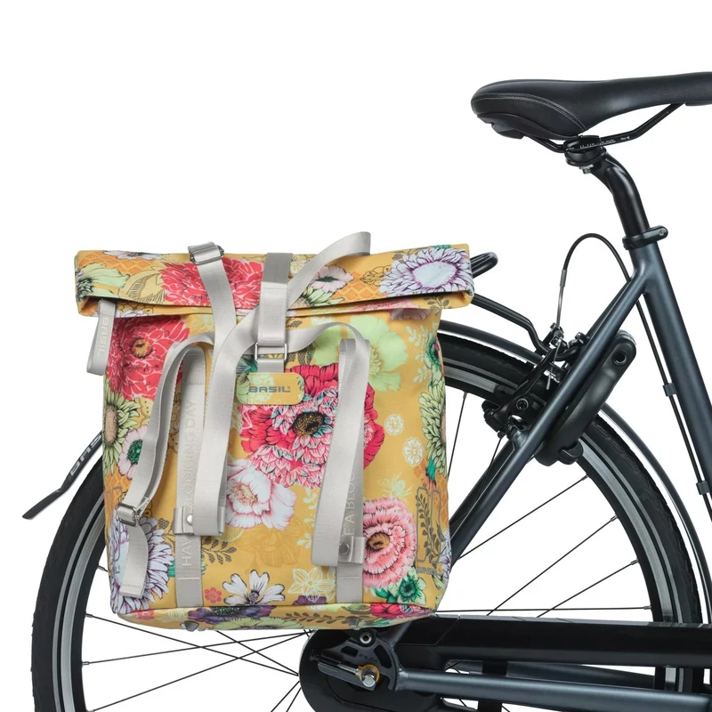 BASIL Bloom Field Shopper kerékpár oldaltáska - sárga - 7