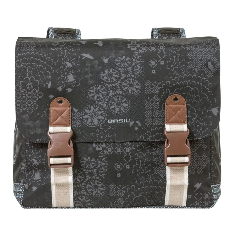 BASIL Bohéme Double kerékpár oldaltáska - fekete - 2