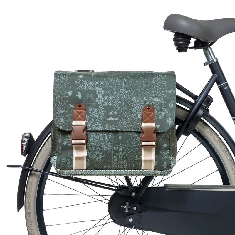 BASIL Bohéme Double kerékpár oldaltáska - zöld - 6