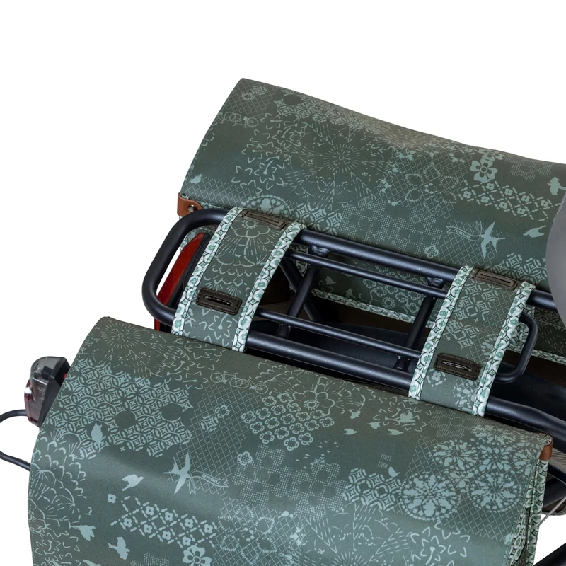 BASIL Bohéme Double kerékpár oldaltáska - zöld - 7