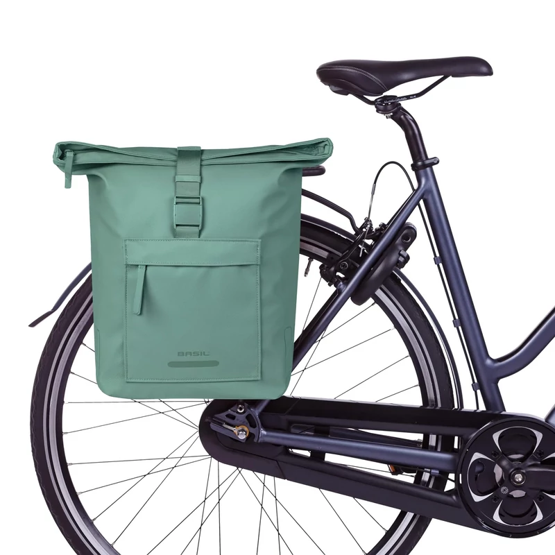 BASIL Brooklyn Double kerékpár oldaltáska - zöld - 6