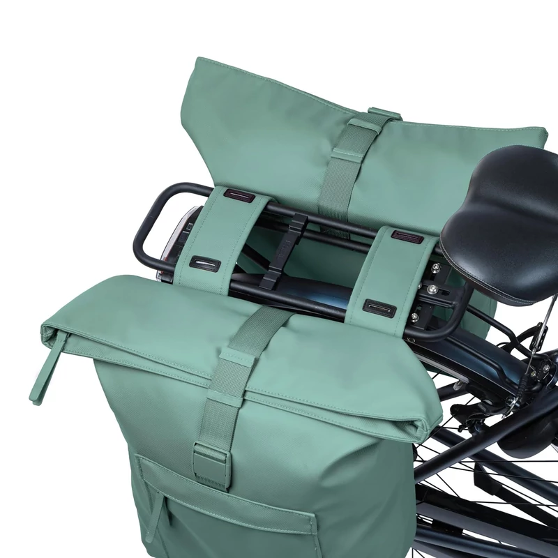 BASIL Brooklyn Double kerékpár oldaltáska - zöld - 7