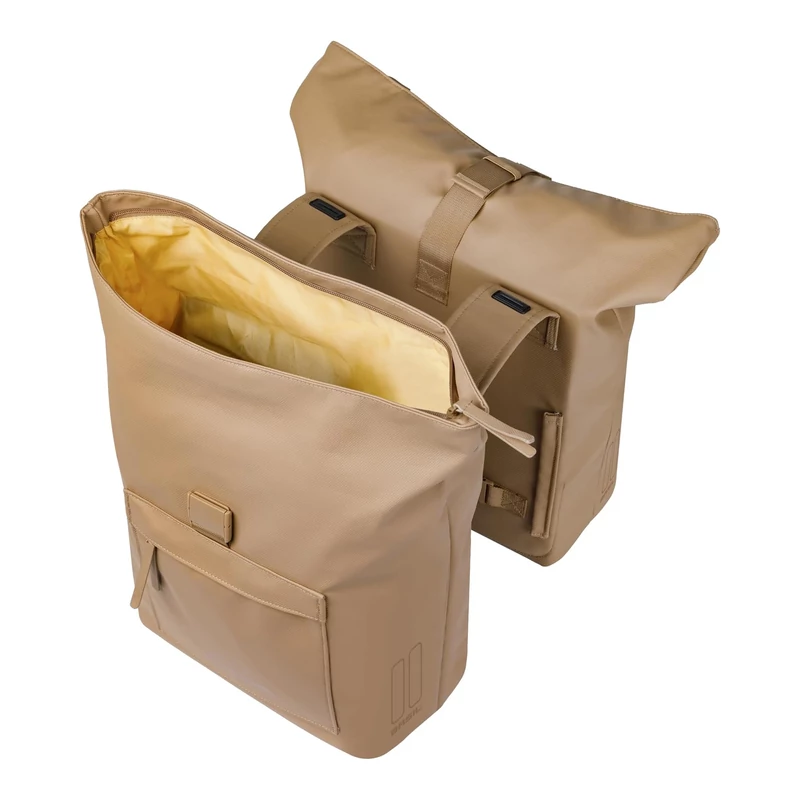 BASIL Brooklyn Double kerékpár oldaltáska - homok - 3