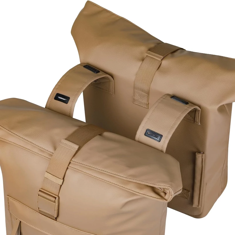 BASIL Brooklyn Double kerékpár oldaltáska - homok - 4