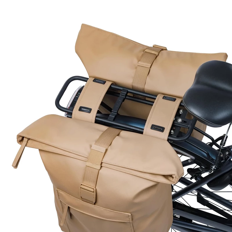 BASIL Brooklyn Double kerékpár oldaltáska - homok - 7