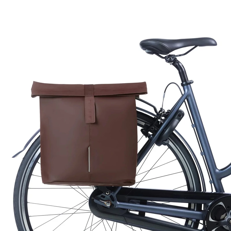 BASIL City Double Vegan kerékpár oldaltáska - barna - 5