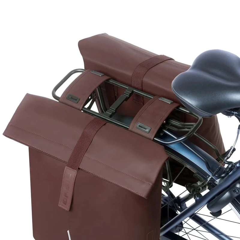 BASIL City Double Vegan kerékpár oldaltáska - barna - 6