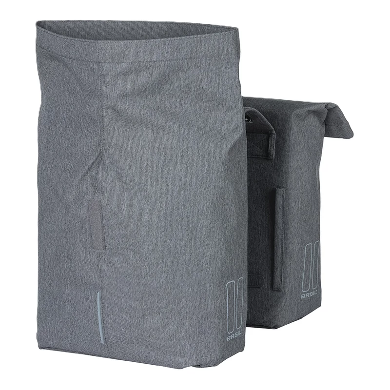 BASIL City Double kerékpár oldaltáska - szürke - 3