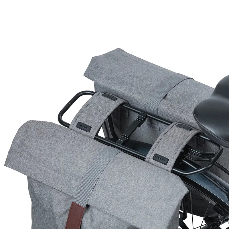 BASIL City Double kerékpár oldaltáska - szürke - 7