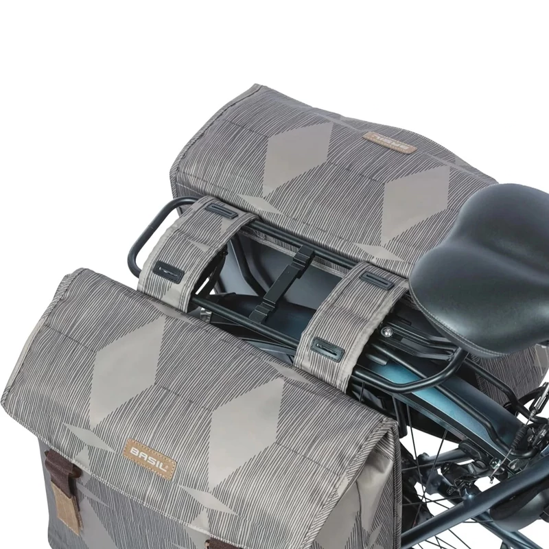 BASIL Elegance Double kerékpár oldaltáska - szürke - 7