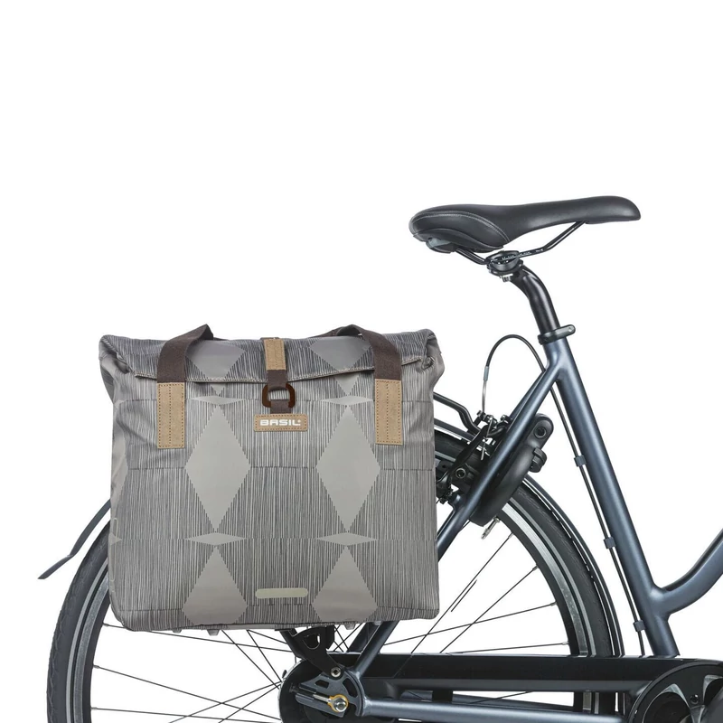 BASIL Elegance Shopper kerékpár oldaltáska - szürke - 6