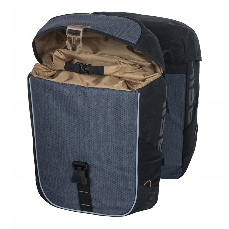 BASIL Miles Double kerékpár oldaltáska - fekete/szürke - 3