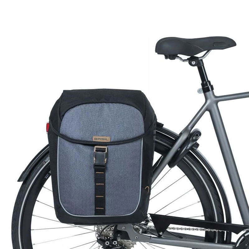 BASIL Miles Double kerékpár oldaltáska - fekete/szürke - 8
