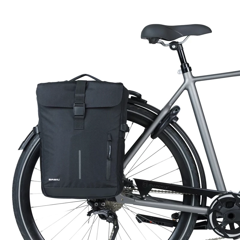 BASIL Move Double MIK kerékpár oldaltáska - fekete - 5