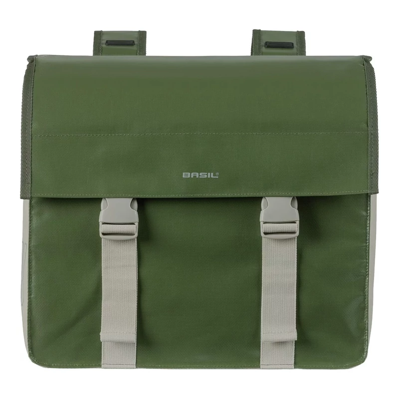 BASIL Urban Load Double kerékpár oldatáska - zöld - 2