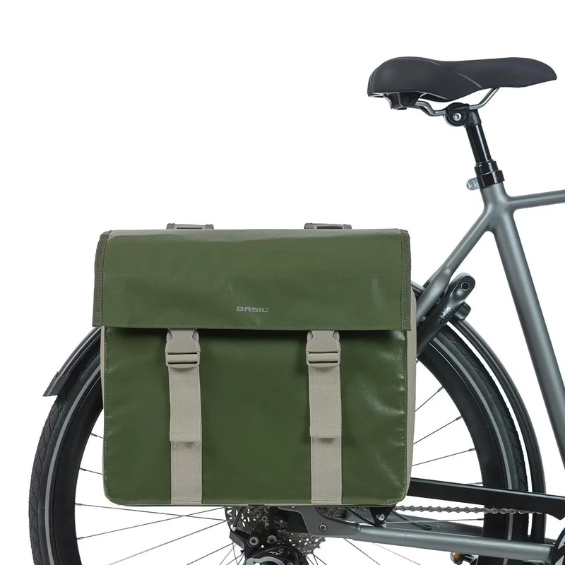 BASIL Urban Load Double kerékpár oldatáska - zöld - 6