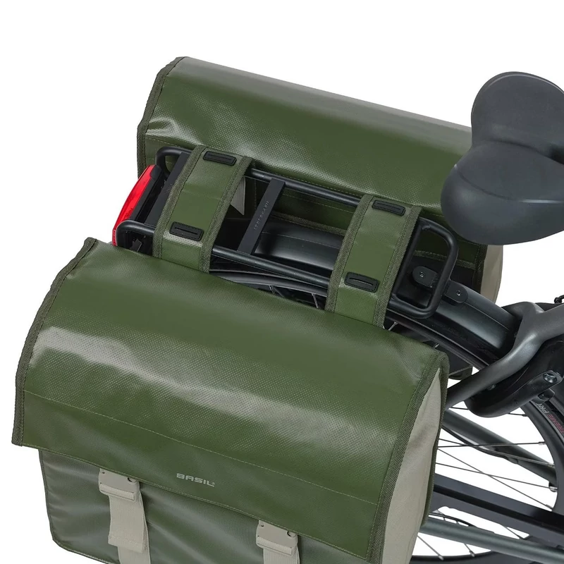 BASIL Urban Load Double kerékpár oldatáska - zöld - 7