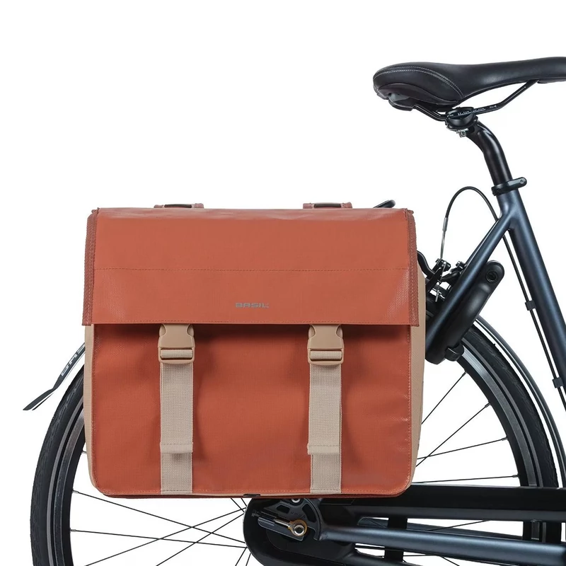 BASIL Urban Load Double kerékpár oldatáska - vörös - 6
