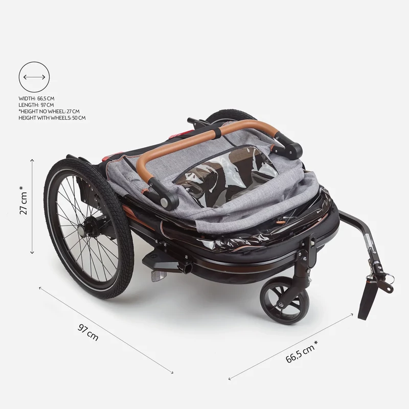 BOBIKE Trailer 2 in 1 kerékpár utánfutó - 11