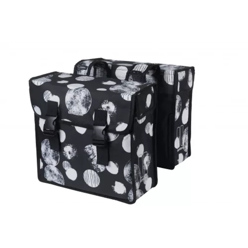 BASIL Mara XL Sphere Double Bag kerékpáros dupla táska, pántos - fekete/szürke