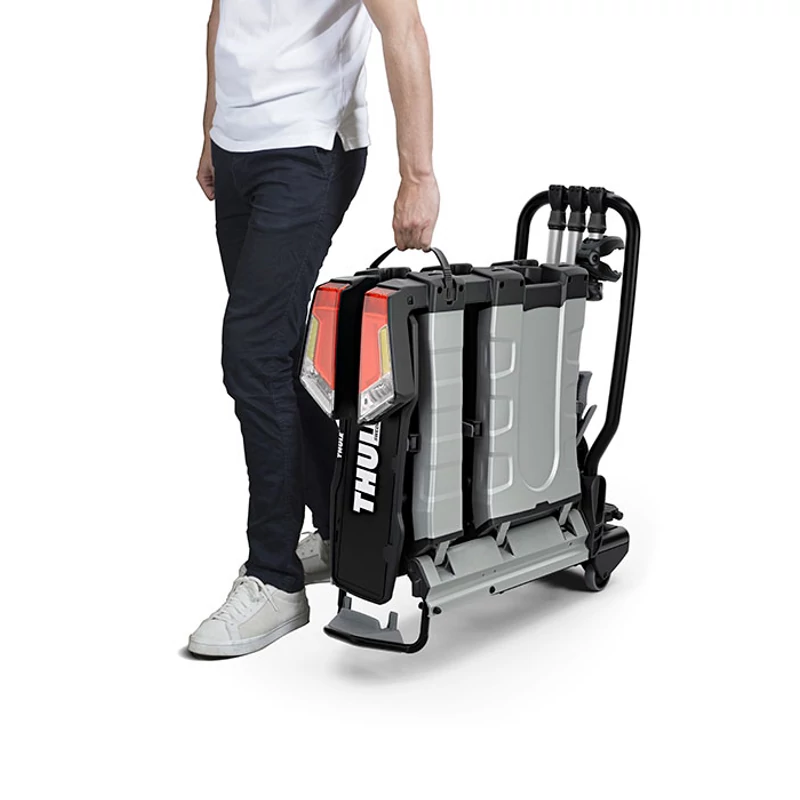 THULE EASYFOLD XT kerékpárszállító vonóhorogra, 3 kerékpárhoz, ezüst/fekete